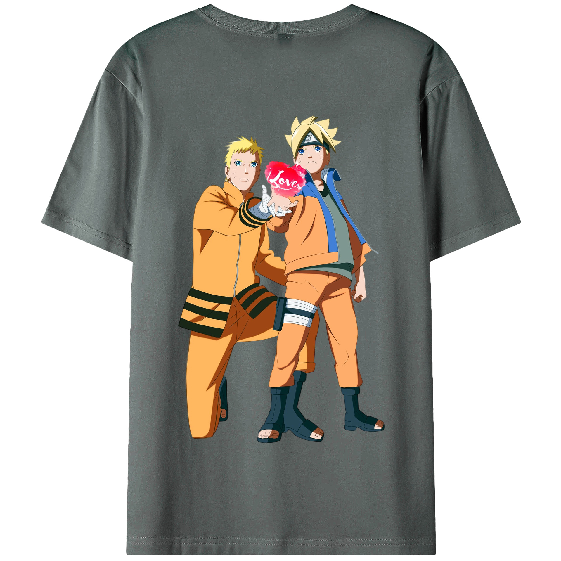 （画像用） NARUTO -ナルト- うずまき ボルト Uzumaki Boruto 綿100％半袖Tシャツ（背面プリント）